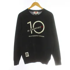 マスターバニー MASTER BUNNY EDITION 10ANNIVERSARY 20AW クルーネック ニット 長袖 ロゴ ゴルフウェア 5 L 黒 ブラック 白 ホワイト 758-0170301 /KU ■GY09のサムネイル