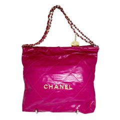CHANEL シャネル AS3260 CHANEL22 スモールハンドバッグ ピンク  シャイニーカーフレザー
