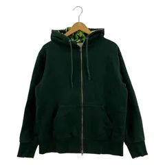 XLARGE エクストララージ ロゴ ジップアップパーカー sizeM/ダークグリーン