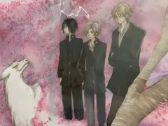 e➕夏目友人帳➕　夏目　&　田沼　&　名取　&　ニャンコ先生　桜　クリアファイル