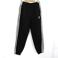 アディダス ジャージ スポーツウエア スリーストライプス ボトムス メンズ Sサイズ ブラック系 adidas 【中古】