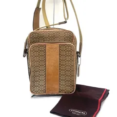 ◆COACH◆コーチ ショルダーバッグ  ミニシグネチャー ブラウン