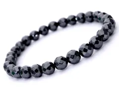 64面カット ヘマタイト ブレスレット 6mm パワーストーン ブレスレット メンズ レディース 天然石 数珠 アクセサリー