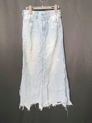 ◇ Θ GYDA ジェイダ ダメージ ロング丈 タイト スカート サイズXS インディゴ レディース E  【1507160000431】