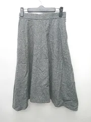 ◇ BEAMS ビームス ウール混 シンプル 膝下 フレア スカート サイズ36 グレー レディース P  【1404040005503】のサムネイル