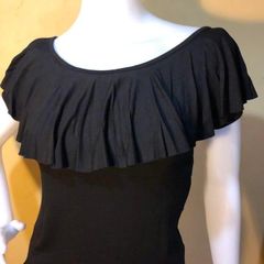 Pukana 人気色！完売色 ブラック フロントボタン レーヨン布帛