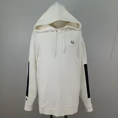 FRED PERRY フレッドペリー BLOCK STRIPE ロゴ刺繍 スウェットパーカー フーディー G9136 フード スウェットシャツ レディース UK10/D36/EUR38/USA6 長袖