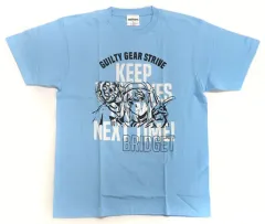 【中古】衣類 Bridget 選べる!釘付けにしてあげましょう!Tシャツ ライトブルー Lサイズ 「くじ引き堂 GUILTY GEAR ブリジット バースデーくじ」 B-1-5賞