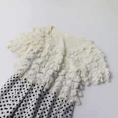 トゥービーシック TO BE CHIC ティアード レース フリル ドッキング ブラウス 2/アイボリー トップス プルオーバー 【2400013583855】