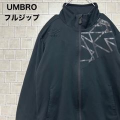 umbro⭕️半袖シャツ フルジップ ジャケット Mサイズ 希少 黒 プリント 