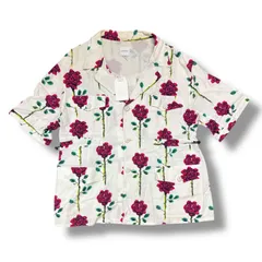 参考上代41800円 SASQUATCHfabrix. 22SS ROSE SAFARI H/S SHIRT ローズ サファリ ハーフスリーブ シャツジャケット サスクワッチファブリックス 22SS-SY5-005 ホワイト系 M  78733A3のサムネイル