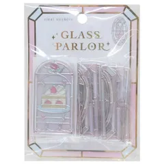 【メール便】フレークシール グラスパーラーステッカー ピンクレモネード クーリア ステンドグラス風 手帳デコ デコシール グッズ 