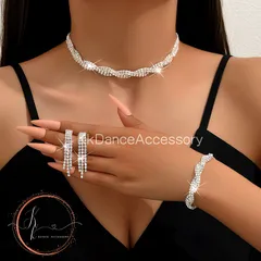 ダイアモンテ グランデュール コレクション ３点セット  ベリーダンス、社交ダンス、ラテン、煌びやか、卒業式、結婚式、ウェディングパーティー 発表会 カラオケ大会、オペラ、舞台、ショーアクセサリー  ゴージャス  美しいキラキラ きれい  コスチューム