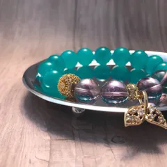 天然石ブレスレット アマゾナイト アメトリンファントム