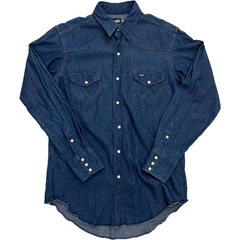美品 80s VINTAGE USA製 Wrangler デニムウエスタンシャツ