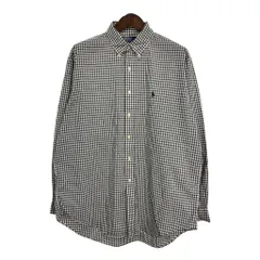 90年代 Polo by Ralph Lauren ポロ ラルフローレン YARMOUTH ボタンダウンシャツ 大きいサイズ チェック (メンズ 17) 中古 古着 S0157