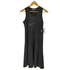 ブラックコムデギャルソン BLACK COMME des GARCONS スウォッシュロゴプリント ドット柄ノースリーブワンピース レディース JPN：S 