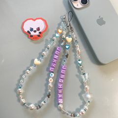 ブルー系】ネームオーダーはこちらから🌟ビーズストラップ
