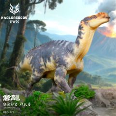 HAOLONGGOOD 1/35 サイズ イグアノドン 26cm級 鳥脚類 草食 恐竜 フィギュア 模型 おもちゃ ブルー