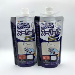 ◇676【新品】★2点セット★ アサヒペン 手絞りできる ワンタッチ スーパーパテ ホワイト W101 200ml 速乾タイプ ヘラ付き
