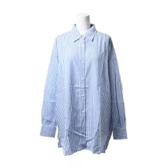 IENA リヨセル ストライプ オーバーシャツ