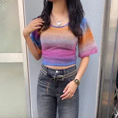 DURAS グラデーションモヘアニット