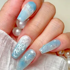 現品ネイルチップ|ロングバレリーナ|ハンドメイドネイルチップ