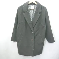 ■ earth music&ecology アース ミュージック＆エコロジー チェスター 長袖 コート サイズF ブラック レディース E  【1404240000063】