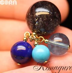 パワーストーン ターコイズ ラピスラズリ ブラックルチル 【限定1点モノ】店長の気まぐれシリーズ ネックレス ペンダント チャーム 天然石 キーホルダー お守り SAターコイズ スリーピングビューティー 4Aブラックルチル 5Aラピスラズリ