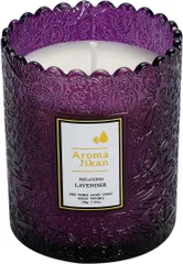 Aroma Jikan アロマキャンドル 200g 35時間 リフレッシュ ソイワックス バレンタイン クリスマス 母の日(ラベンダー)