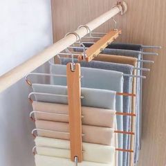 ■新品■即購入OK！ズボンハンガー 5連 スラックスハンガー ズボン ハンガー