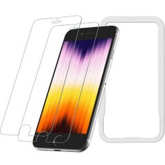 ガラスフィルム iPhone SE 第3世代 用 iPhone SE2 8 7 用 液晶 保護 フィルム ガイド枠 2枚セット NSP17I09