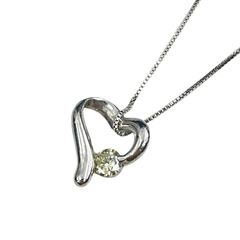 【Tiffany】ティファニー ホワイトゴールド K18 WG ハート ダイヤモンド0.1 ネックレス