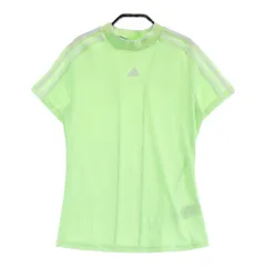 サイズ：M ADIDAS GOLF アディダスゴルフ IK9830 2023年モデル モックネック 半袖Tシャツ  グリーン系 [240101366660]# ゴルフウェア レディース ストスト