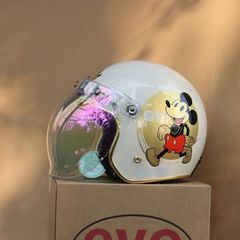 ミッキーマウス ジェットヘルメット カラフル バブルレンズ付き 可愛い