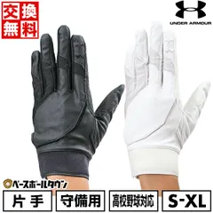 【新品未使用】 野球 守備用手袋 片手用 左手用 大人 アンダーアーマー 41UA アンダーグローブ 高校野球対応 ウォッシャブル 水洗い可 1354256