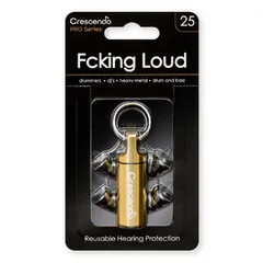 【新品 未使用 未開梱】CRESCENDO　音楽用耳栓（ヘヴィメタル・ハードスタイル用）　FckingLoud25