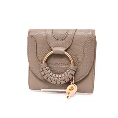 クロエ HANA ハナ 折り財布 ウォレット folded wallet レザー 本革 グレー ブラウン Chloe
