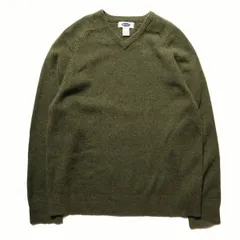 00's オールドネイビー Vネック ウール ニットセーター (L) ODグリーン系 緑 無地 00年代 旧タグ ギャップ OLD NAVY GAP 2002年製 Y2K　アメリカ古着 USED  ビンテージ ヴィンテージ