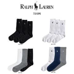 POLO RALPH LAUREN(ポロ ラルフローレン)ソックス レディース クルー ワンポイント カジュアル 3足セット アソート 女性用 靴下 ギフト プレゼント 7310PK