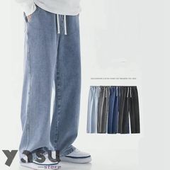 デニムパンツ ジーンズ メンズ ワイド　デニム ゆったり ストレート カジュアル ワイドレッグ パンツ ズボン メンズ ロングパンツ