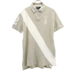 Polo by Ralph Lauren ポロバイラルフローレン 半袖 カスタムフィット ポロシャツ M グレー 鹿の子 メンズ 古着