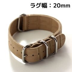 【20mm】腕時計　レザーベルト　ベージュ bb-865-ss02-20mm-beige
