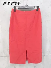◇ BEAMS HEART ビームス ハート スリット 膝下丈 タイト スカート サイズ0 レッド レディース 【中古】 【1105030000163】