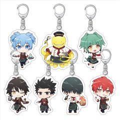 【10個セット】暗殺教室 アクリルキーホルダー 殺せんせー&3年E組 烏間惟臣 60mm