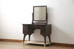 松本民芸家具三分割式鏡台幻の特別プライス 公式】アンティーク家具ラフジュ工房商品詳細ページ中古 松本