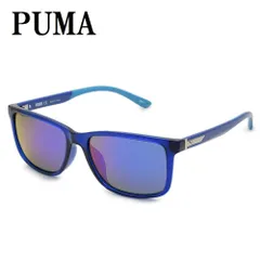 国内正規品 PUMA プーマ PE0076SA 004 56 サングラス アジアンフィット メガネ 眼鏡 UVカット 紫外線カット メンズ ミラーレンズ ブルーのサムネイル