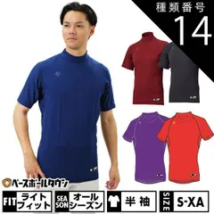 【新品未使用】種類14:(ROY)ロイヤルブルー/M 野球 アンダーシャツ 半袖 ハイネック ゆったり デサント 吸汗速乾 軽量 STD-720 野球ウェア アウトレット セール sale 在庫処分