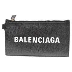 BALENCIAGA (バレンシアガ) CASH キーリング付ネックストラップ ショルダーカード コインケース ブラック 594548のサムネイル