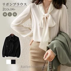 yori リボン付 バックオープン 半袖ブラウス 38 半袖シャツ オフ